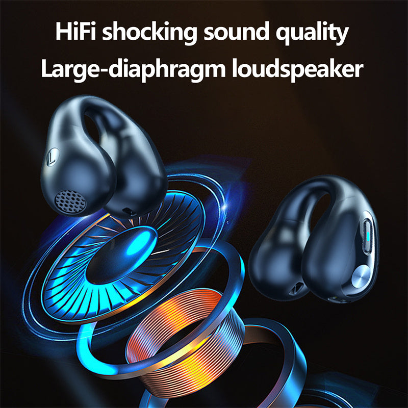 Bone Conduction Headphones TWS Earbuds Ear Clip Bluetooth 5.3 Touch Wireless Earphone In-Ear Bass HIFI Sports Headset Bone Conduction Headphones TWS Earbuds Ear Clip Bluetooth 5.3 Touch Wireless Earphone In-Ear Bass HIFI Sports Headset